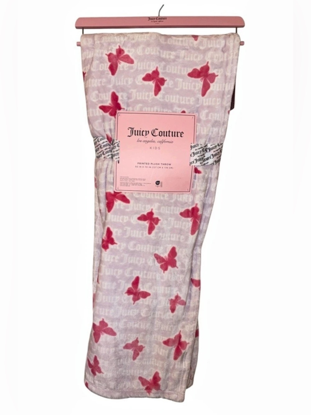 Juicy Couture Printed Plush Throw